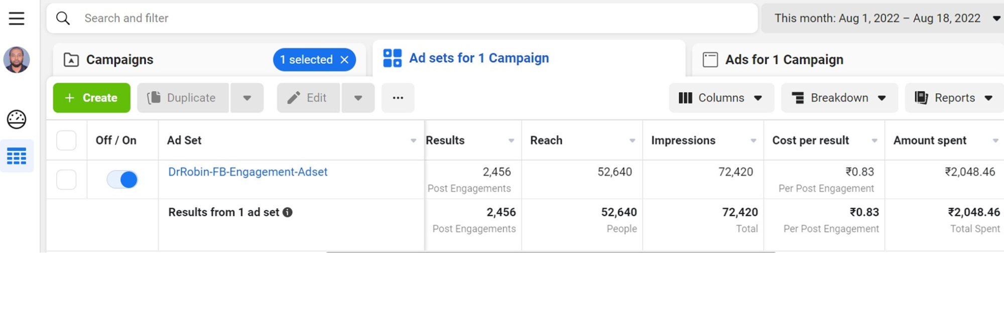 Wedstar Kollam Facebook Ad Results 1